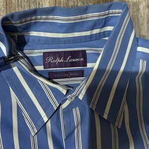 Purple tag Ralph Lauren Blue Striped Men's Shirt
